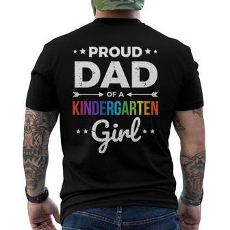 Dad Of A Kindergarten Girl Men's Back Print T-shirt | Mazezy