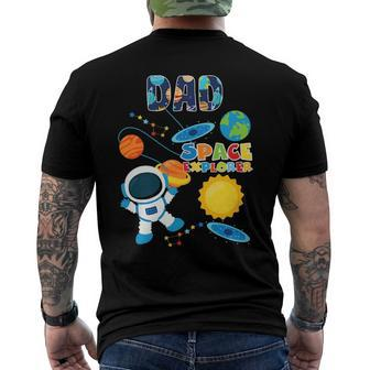Dad Outer Space Astronaut For Fathers Day Men's Back Print T-shirt | Mazezy