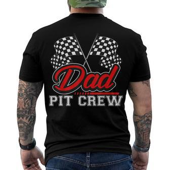 Dad Pit Crew Birthday Boy Racing Car Pit Crew B-Day Men's T-shirt Back Print - Seseable