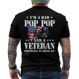 Im A Dad Pop Pop Veteran Fathers Day Men Men's Back Print T-shirt | Mazezy