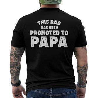 This Dad Has Been Promoted To Papa New Grandpa 2021 Ver2 Men's Back Print T-shirt | Mazezy UK