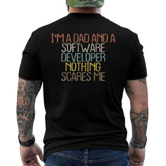 Im A Dad And A Software Developer Nothing Men's Back Print T-shirt | Mazezy UK