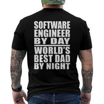 Dad Tee Software Engineer Best Dad Fathers Day Men's Back Print T-shirt | Mazezy