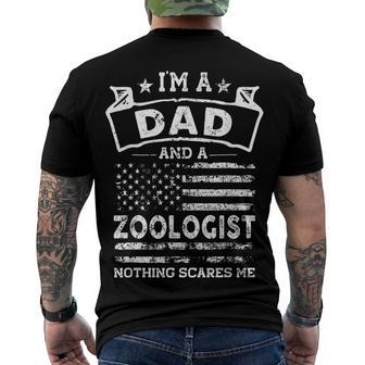 Im A Dad And Zoologist Fathers Day & 4Th Of July Men's T-shirt Back Print - Seseable
