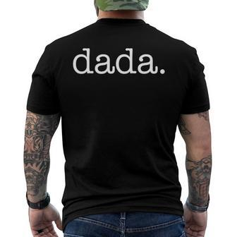Mens Dada Dad Fathers Day Men's Back Print T-shirt | Mazezy