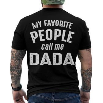 Dada Grandpa My Favorite People Call Me Dada Men's T-Shirt Back Print - Seseable