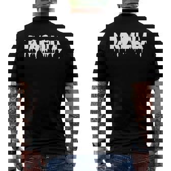 Dadcula Dracula Monster Halloween Costume Men's Back Print T-shirt | Mazezy