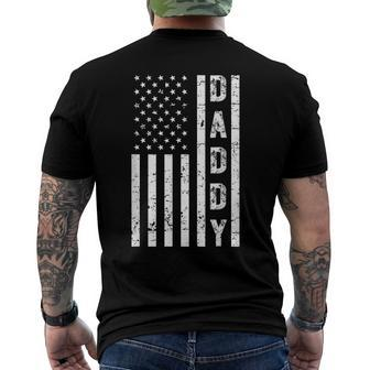 Mens Daddy American Flag Fathers Day Patriotic Usa 4Th Of July Men's Back Print T-shirt | Mazezy UK