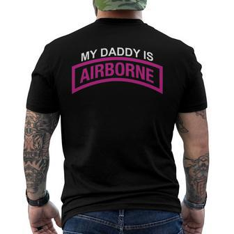 My Daddy Is A Army Airborne Paratrooper 20173 Ver2 Men's Back Print T-shirt | Mazezy