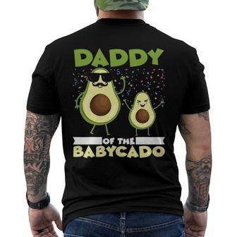 Daddy Of The Babycado Son Daughter Avocado Guacamole Fruits Men's Back Print T-shirt | Mazezy