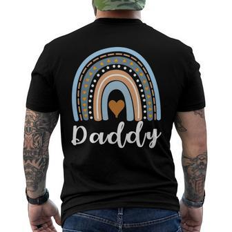 Mens Daddy Boho Rainbow Daddy Dad Family Matching Men's Back Print T-shirt | Mazezy