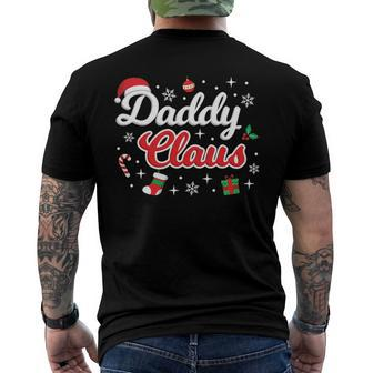 Daddy Claus Dad Merry Xmas Santa Matching Family Group Cute Men's Back Print T-shirt | Mazezy DE