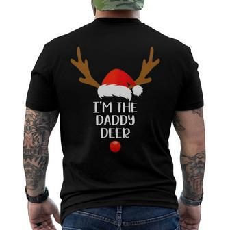 Mens Im The Daddy Deer Matching Family Group Fun Christmas Men's Back Print T-shirt | Mazezy