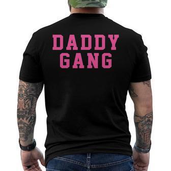 Daddy Gang Pink Crew Fathers Day Men's Back Print T-shirt | Mazezy