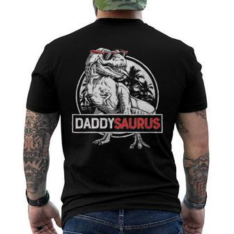 Daddy Saurusrex Dinosaur Men Fathers Day Family Matching Men's Back Print T-shirt | Mazezy