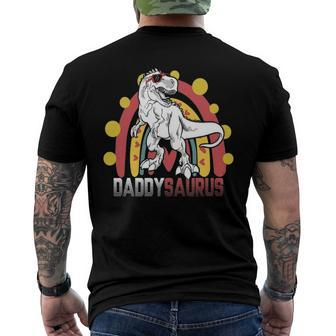 Daddy Saurusrex Dinosaur Fathers Day Family Matching Men's Back Print T-shirt | Mazezy
