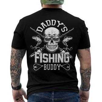 Daddys Fishing Buddy Fathers Day T Shirts Men's Crewneck Short Sleeve Back Print T-shirt - Monsterry DE