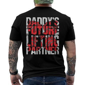 Daddys Future Lifting Partner Fitness Workout Men's Back Print T-shirt | Mazezy
