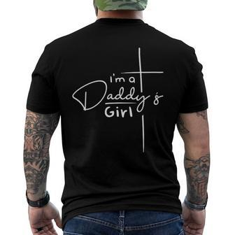 Womens Im A Daddys Girl - Christian - Faith Based V-Neck Men's Back Print T-shirt | Mazezy