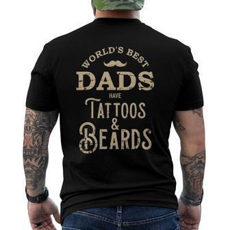 Dads With Tattoos And Beards Men's Back Print T-shirt | Mazezy