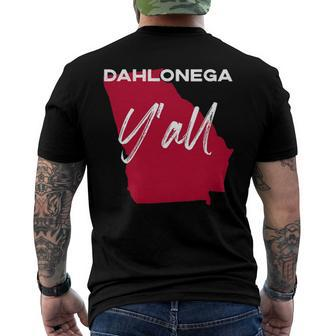 Dahlonega Georgia Yall Ga Pride State Map Cute Men's Back Print T-shirt | Mazezy