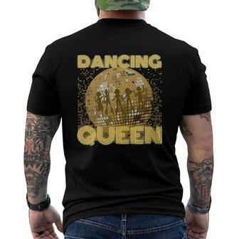 Dancing Queen Vintage Retro Dancing 70S 80S 90S Disco Dance Men's Crewneck Short Sleeve Back Print T-shirt | Mazezy