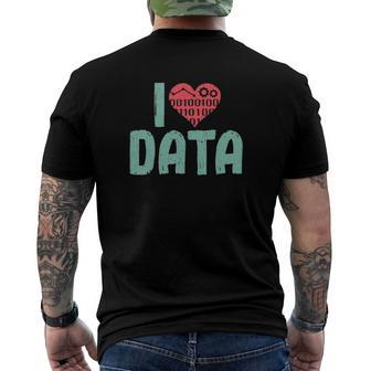 Data Encoder I Love Statistics Data Science Data Analysts Men's Back Print T-shirt | Mazezy
