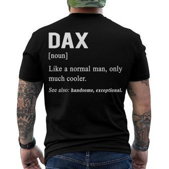 Dax Name Dax Definition Men's T-Shirt Back Print - Seseable