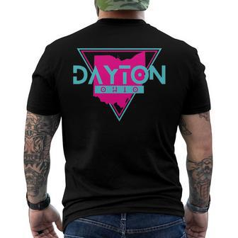 Dayton Ohio Triangle Souvenirs City Lover Men's Back Print T-shirt | Mazezy CA