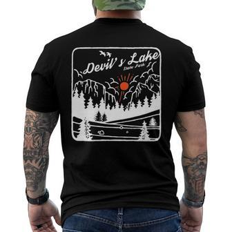 Devils Lake State Park Wisconsin Modern Cool Wi Men's Back Print T-shirt | Mazezy