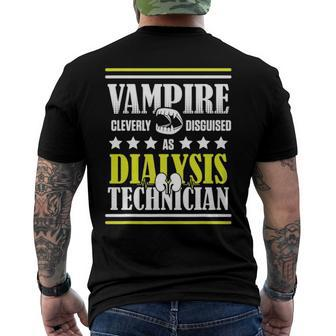 Dialysis Technician Disguised Nephrology Tech Men's Back Print T-shirt | Mazezy