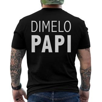 Womens Dimelo Papi Colombian Puerto Rican Dominican Mexican Latin V-Neck Men's Back Print T-shirt | Mazezy