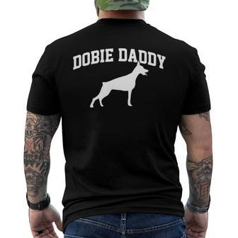 Doberman Dobie Daddy Dad Doberman Pinscher Men's Back Print T-shirt | Mazezy
