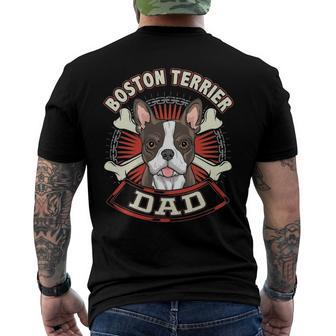 Dog Breed S For Men - Boston Terrier Dad Men's Crewneck Short Sleeve Back Print T-shirt | Mazezy