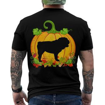 Dog Owner Halloween Costume English Bulldog Men's T-shirt Back Print - Seseable