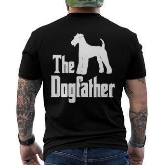 The Dogfather Airedale Terrier Silhouette Idea Classic Men's Back Print T-shirt | Mazezy