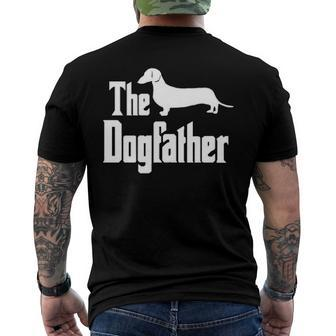The Dogfather Dachshund Doxie Weiner Dog Idea Classic Men's Back Print T-shirt | Mazezy