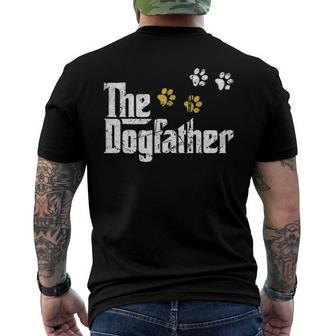 The Dogfather Dad Fathers Day Cute Idea Men's Back Print T-shirt | Mazezy