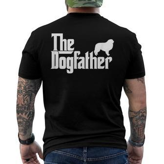 Mens The Dogfather Great Pyrenees Dog Father Dad Men's Back Print T-shirt | Mazezy