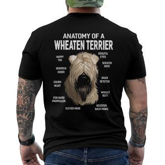 Dogs 365 Anatomy Of A Soft Coated Wheaten Terrier Dog Men's Back Print T-shirt | Mazezy
