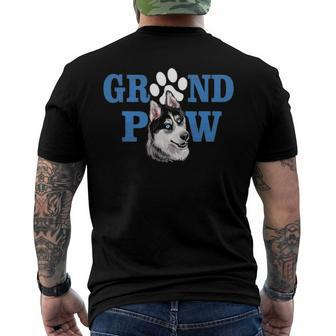 Dogs 365 Siberian Husky Grand Paw Grandpaw Grandpa Dog Lover Men's Back Print T-shirt | Mazezy