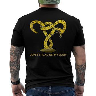 Dont Tread On My Body Uterus Pro Choice Feminist Men's Back Print T-shirt | Mazezy