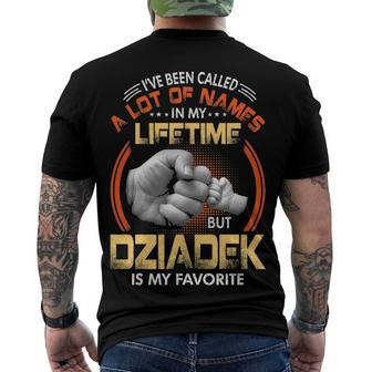 Dziadek Grandpa A Lot Of Name But Dziadek Is My Favorite Men's T-Shirt Back Print - Seseable
