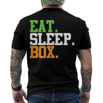 Eat Sleep Box Irish Pride Boxing Men's T-shirt Back Print - Seseable