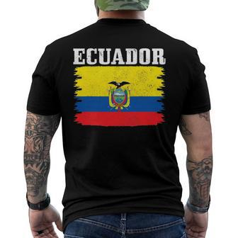 Ecuador Ecuadorian Flag Pride Roots Men's Back Print T-shirt | Mazezy