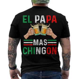 El Papa Mas Chingon Mexican Dad Husband Regalo V3 Men's T-shirt Back Print - Seseable