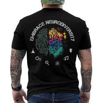 Embrace Neurodiversity Funny Men's Crewneck Short Sleeve Back Print T-shirt - Monsterry CA