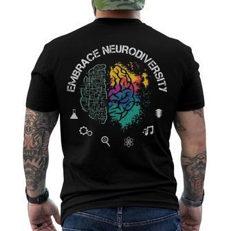 Embrace Neurodiversity Funny Men's Crewneck Short Sleeve Back Print T-shirt | Favorety AU