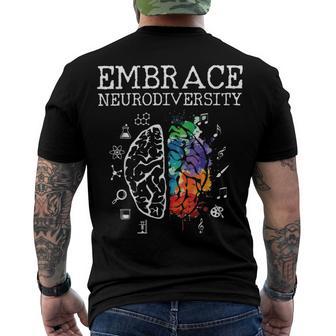 Embrace Neurodiversity Funny V5 Men's Crewneck Short Sleeve Back Print T-shirt | Favorety DE