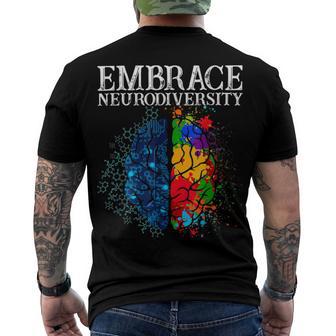 Embrace Neurodiversity Men's Crewneck Short Sleeve Back Print T-shirt | Favorety